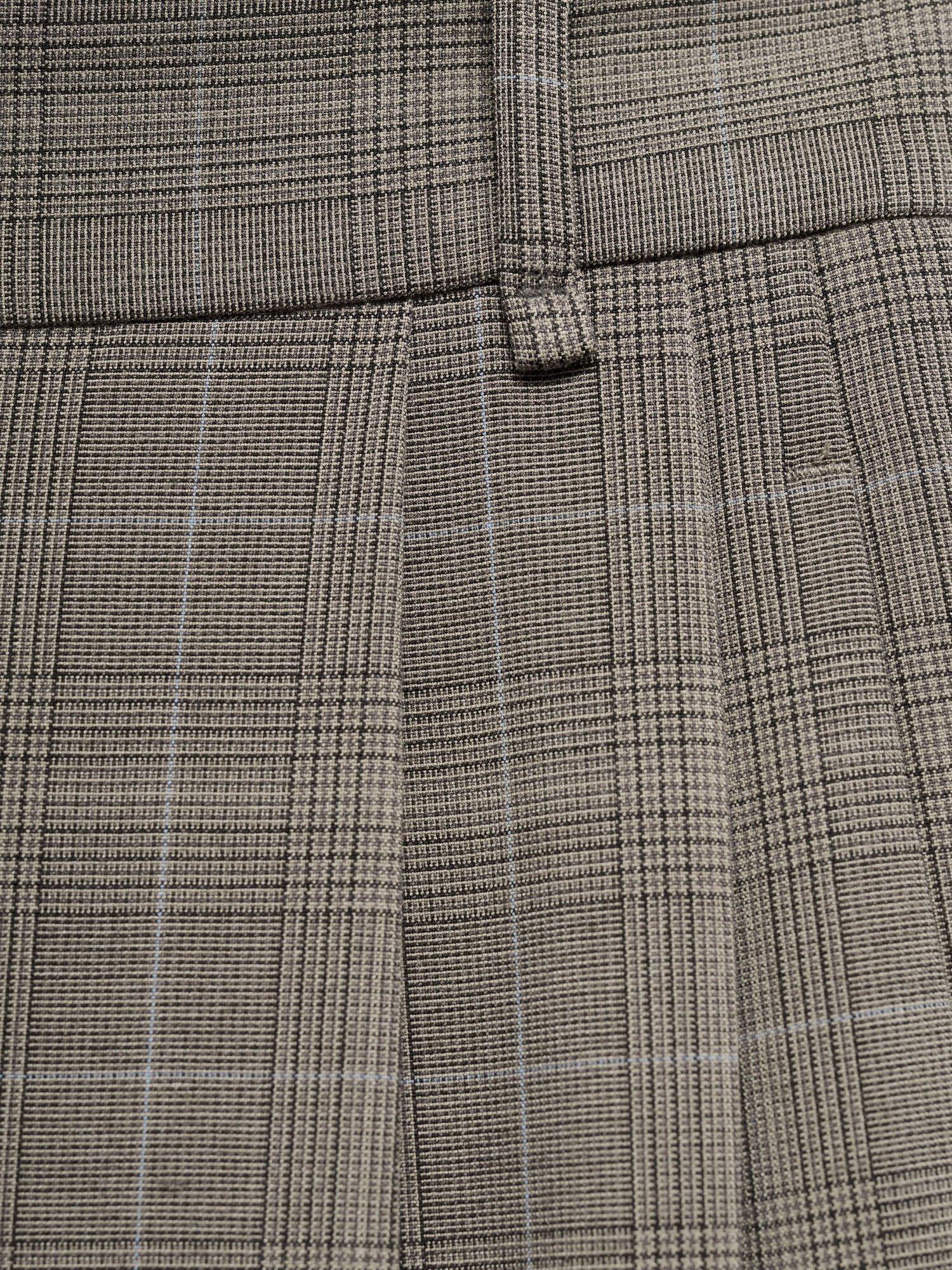 Product image 5 of 6, which shows Mango Katy Wide Leg Check Trousers, Medium Brown, 8