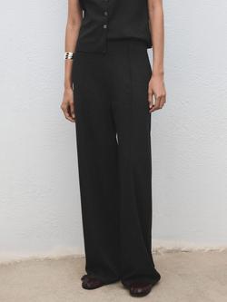 Mango Nevada Straight Trousers, Grey, Grey