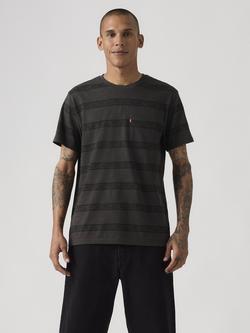 Levi's Cotton Regular Fit Classic Pocket Stripe T-Shirt, Dark Phantom, Dark Phantom