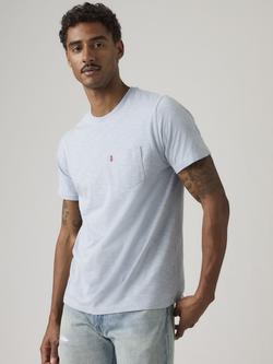 Levi's Cotton Regular Fit Short Sleeve Classic Pocket T-Shirt, Texural Chambray, Texural Chambray