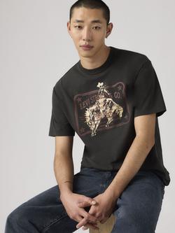 Levi's Cotton Regular Fit Short Sleeve Vintage Graphic T-Shirt, Sunshine Blue, Sunshine Blue