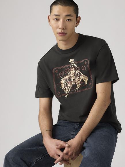 Levi's Cotton Regular Fit Short Sleeve Vintage Graphic T-Shirt, Sunshine Blue, Sunshine Blue