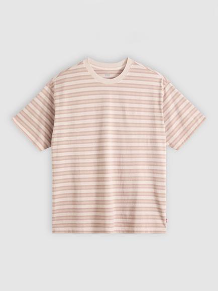 Levi's Red Tab Vintage Cotton Blend Regular Fit Stripe T-Shirt, Pumice Stone - view 2, Pumice Stone