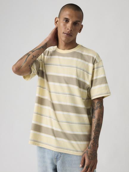 Levi's Red Tab Vintage Cotton Blend Regular Fit Stripe T-Shirt, Stripe Rutabaga, Stripe Rutabaga