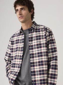 Levi's Atila Cotton Plaid Check Shirt, Dress Blues, Dress Blues