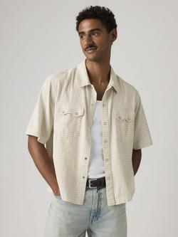 Levi's Cotton Blend Regular Fit Boxy Check Western Shirt, Criss Cross, Criss Cross