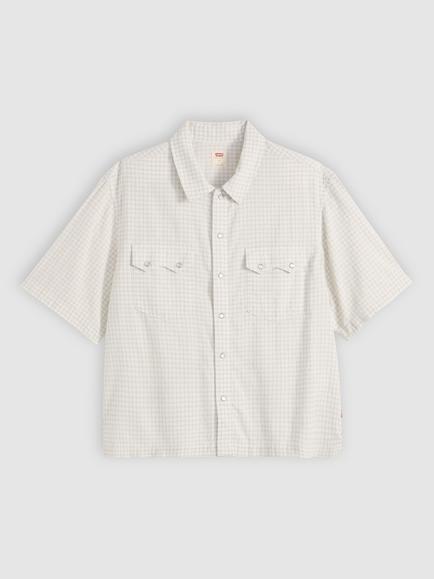 Levi's Cotton Blend Regular Fit Boxy Check Western Shirt, Criss Cross - view 2, Criss Cross
