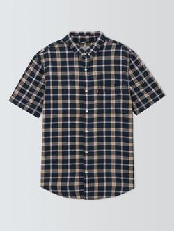 Levi's Linen Blend Regular Fit Sunset Check Shirt, Dress Blues, Dress Blues