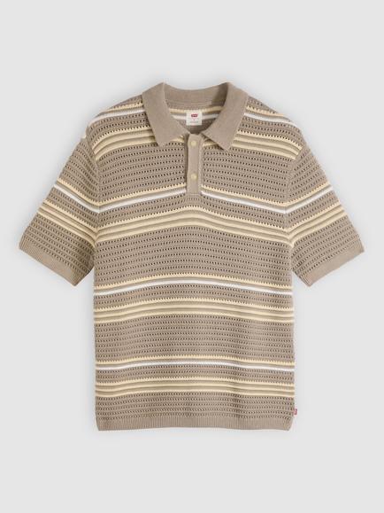 Levi's Cotton Regular Fit Languna Sweater Polo Shirt, Vintage Khaki - view 2, Vintage Khaki