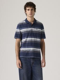 Levi's Kurtley Stripe Authetic Polo Top, Dress Blues, Dress Blues