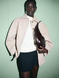 Mango Jade Short Coat, Medium Brown