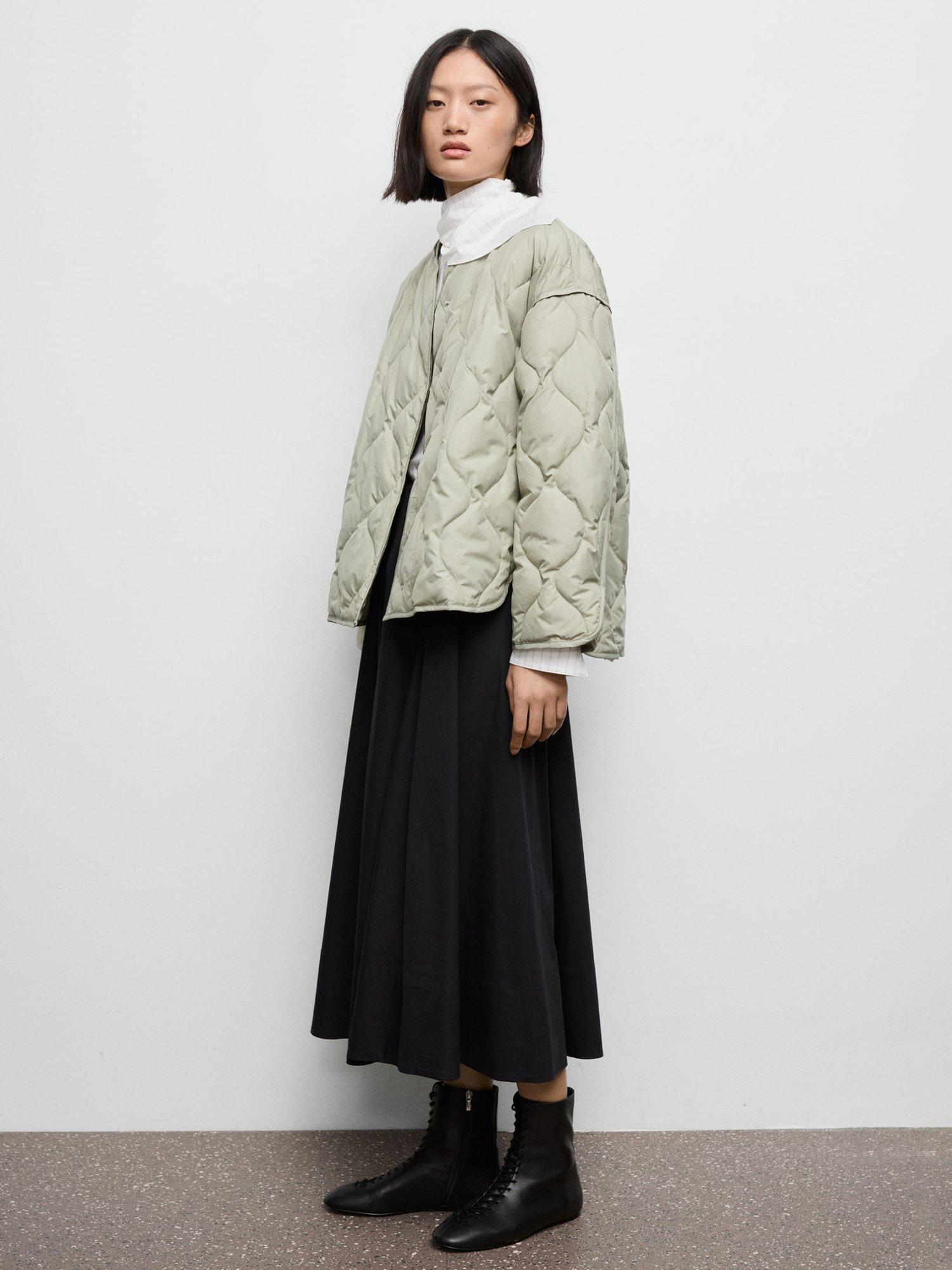 Product image 2 of 7, which shows Mango Nat Quilted Jacket, Green, M