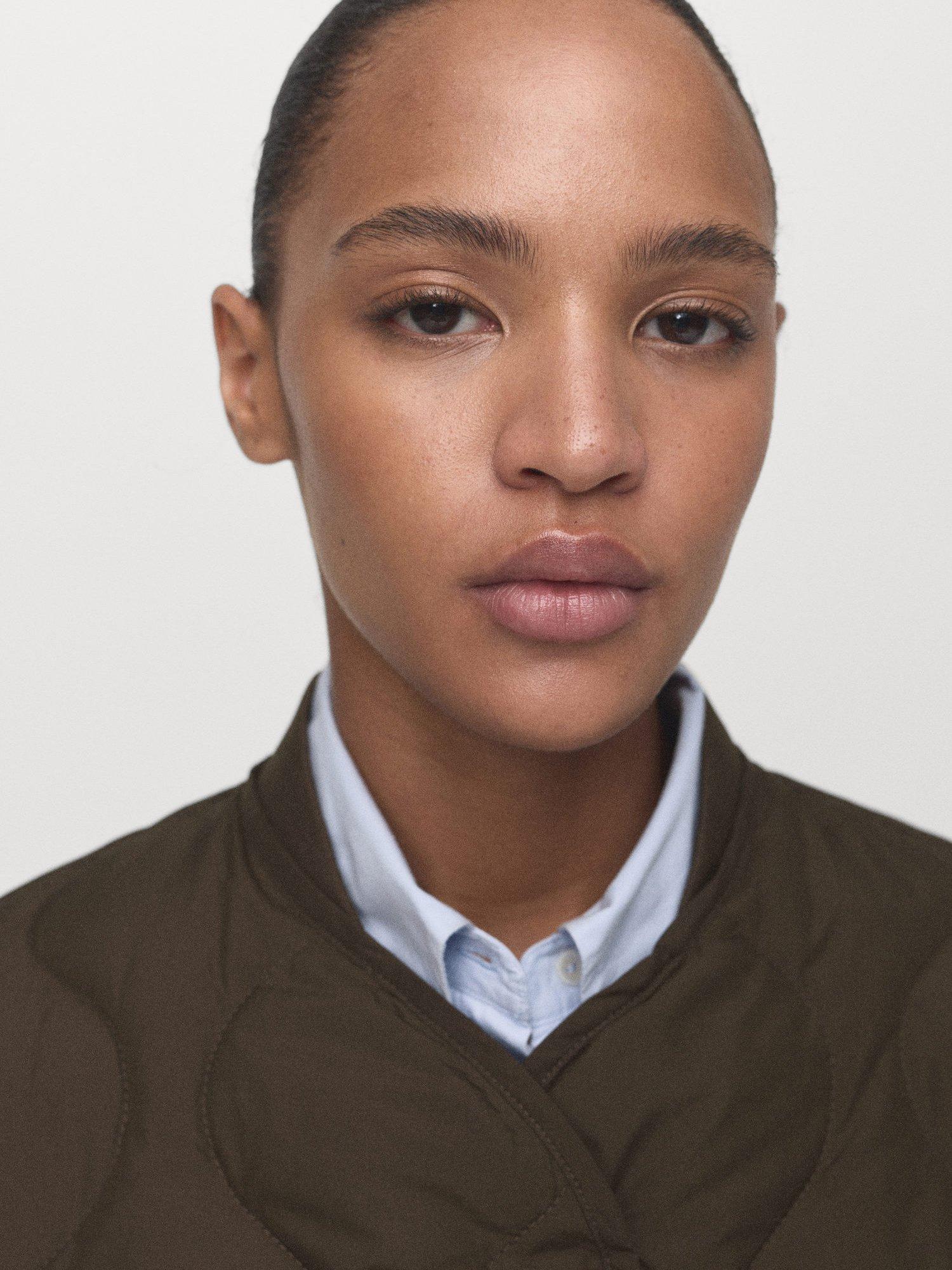 Product image 6 of 7, which shows Mango Nat Quilted Jacket, Brown, XS