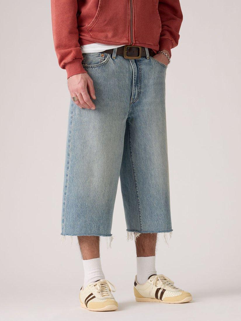 Product image 1 of 3, which shows Levi's 478 Baggy Capris Denim Shorts, Mellow Mornings, 30R