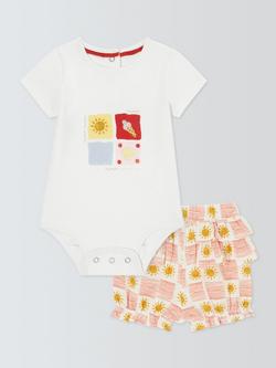 John Lewis Baby Bodysuit and Bloomer Shorts Set, Multi, Multi