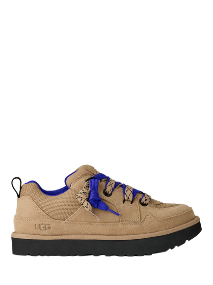 UGG Lo Lowmel Suede Blend Trainers, Sand Regal Blue, Sand Regal Blue