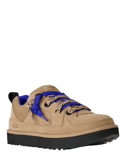UGG Lo Lowmel Suede Blend Trainers, Sand Regal Blue - view 2, Sand Regal Blue