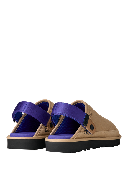 UGG Goldencoast II Suede Clogs, Sand/Regal Blue - view 2, Sand/Regal Blue