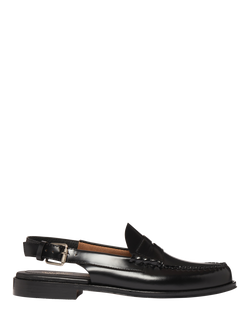 G.H.BASS Weejuns Larson Penny Slingback Loafers, Black, Black
