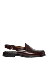 G.H.BASS Weejuns Slingback Penny Loafers, Wine