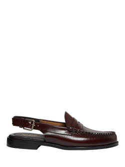 G.H.BASS Weejuns Slingback Penny Loafers, Wine, Wine
