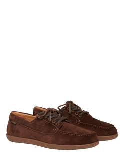 G.H.BASS Wilton Drive 4-Eye Lace-Up Shoes, Dark Brown - view 2, Dark Brown