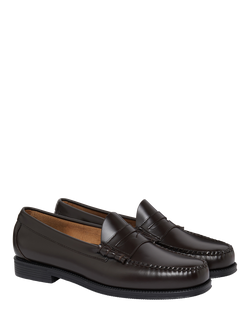 G.H.BASS Easy Weejuns Larson Penny Loafers, Dark Chocolate - view 2, Dark Chocolate