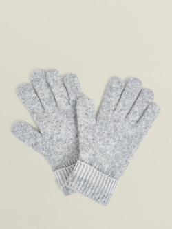 Hobbs Carys Wool Blend Kitted Gloves, Light Grey