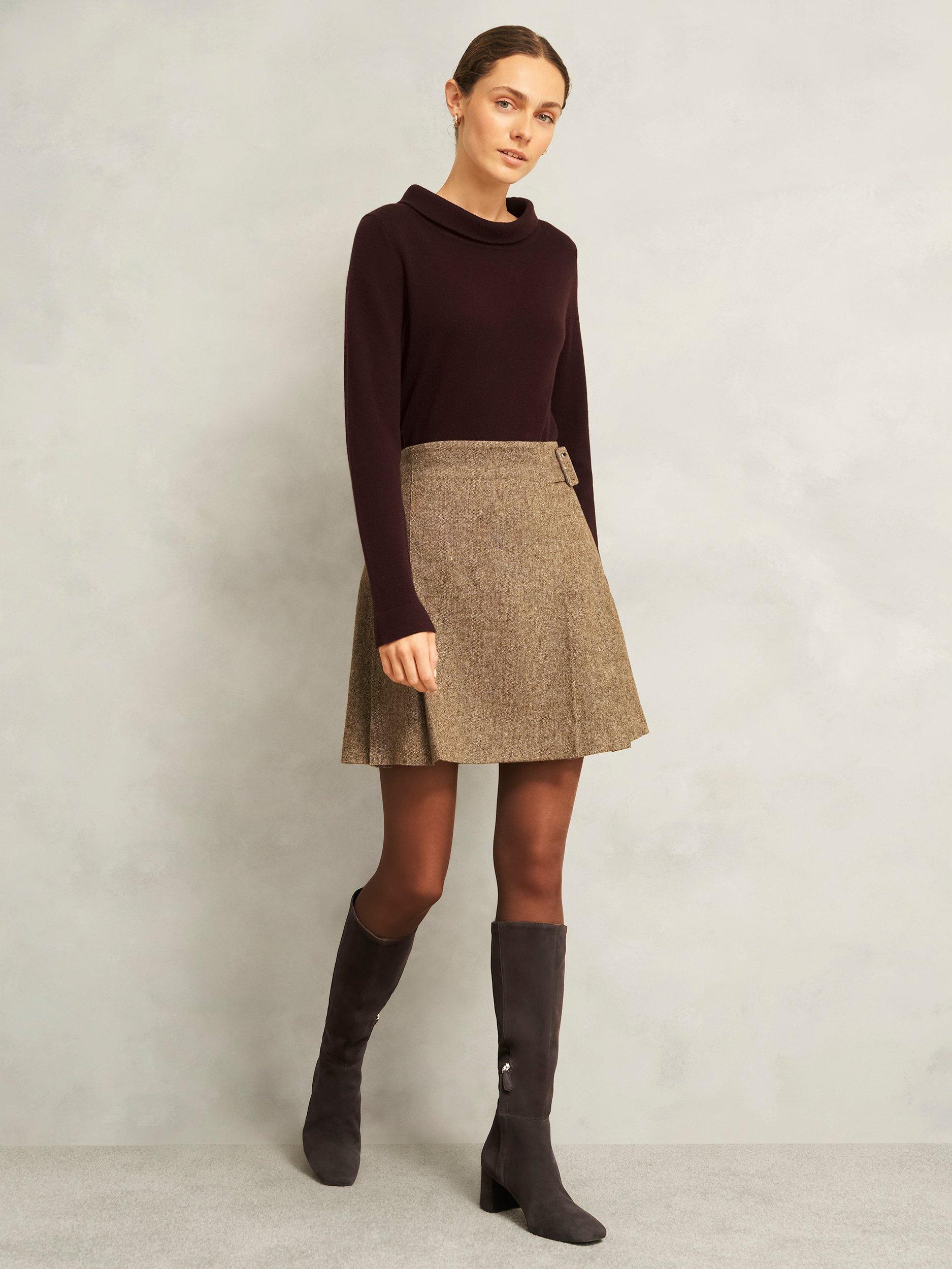 Product image 6 of 6, which shows Hobbs Betsy Suede Knee High Boots, Chocolate Brown, 3