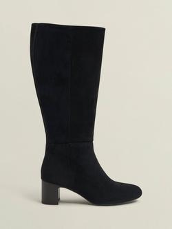 Hobbs Caroline Suede Knee High Boots, Black, Black