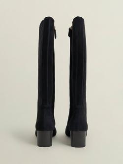 Hobbs Caroline Suede Knee High Boots, Black - view 2, Black