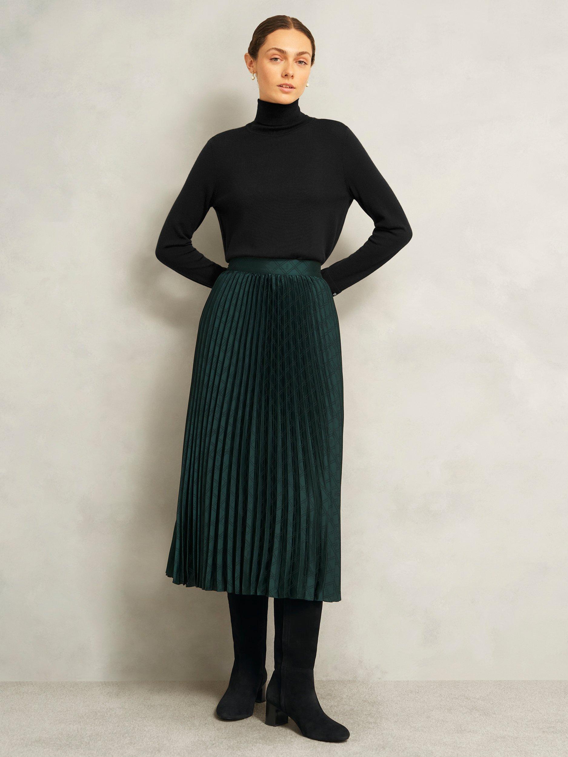 Product image 6 of 6, which shows Hobbs Caroline Suede Knee High Boots, Black, 3