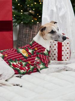 Chelsea Peers Christmas Tree Stripe Pet T-Shirt, Red - view 2, Red