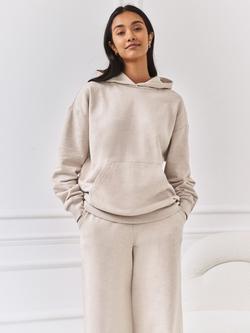 Chelsea Peers Back Embroidered Script Sweatshirt, Beige, Beige