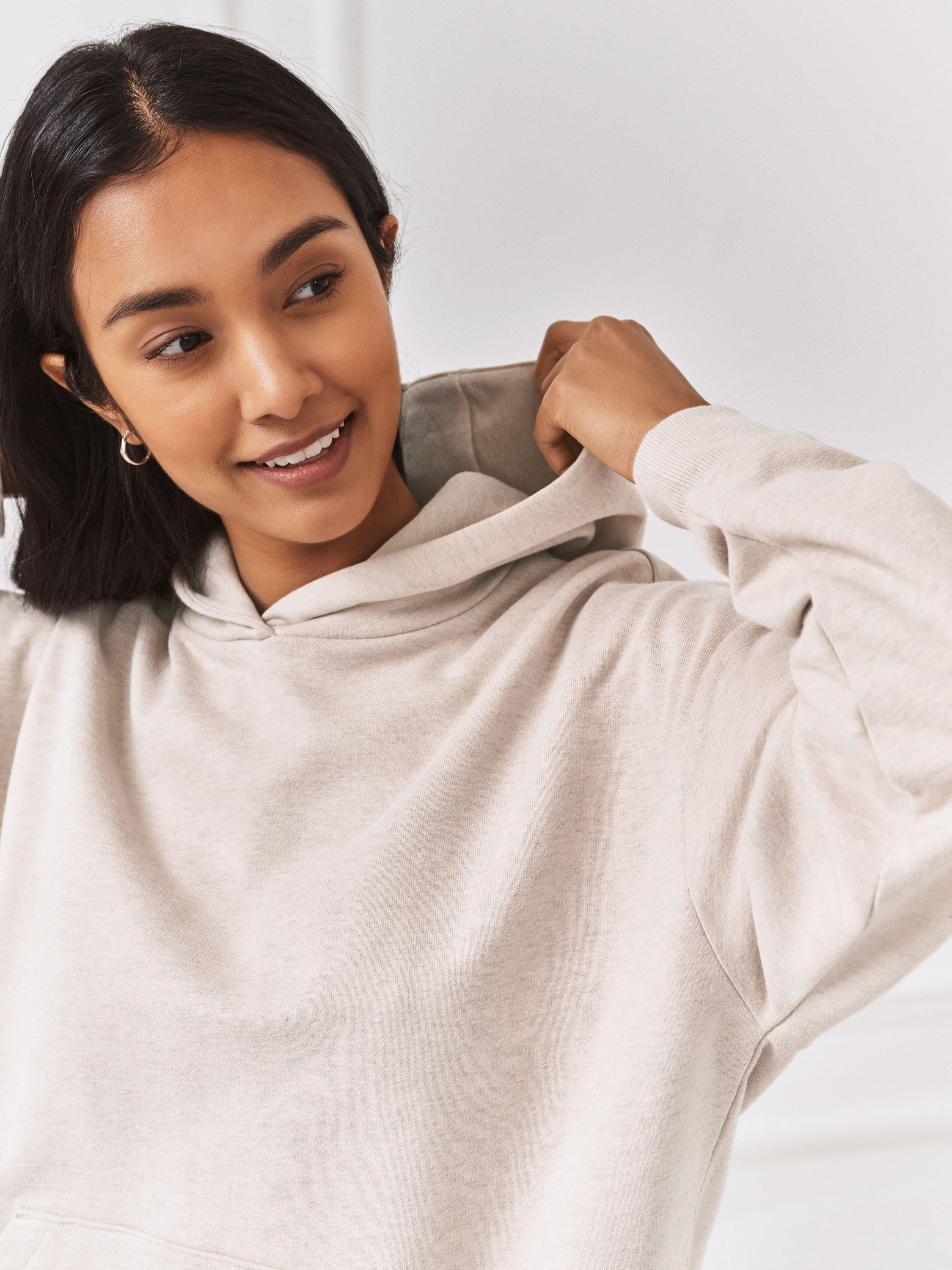 Product image 4 of 7, which shows Chelsea Peers Back Embroidered Script Sweatshirt, Beige, 10