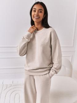 Chelsea Peers Embroidered Script Sweatshirt, Beige, Beige