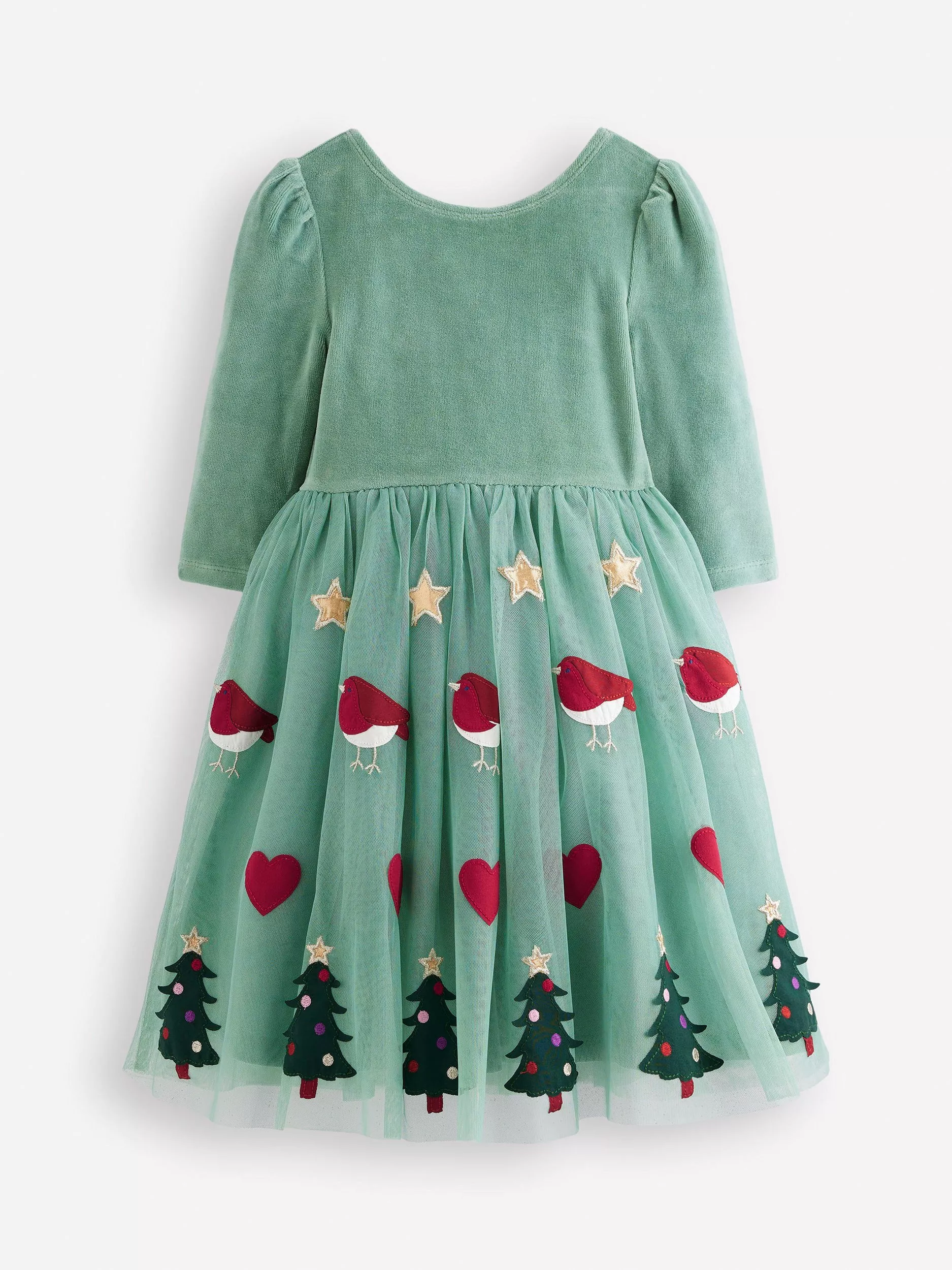 boden embroidered twirly dress Twirly Woven Dress-Mid Vintage Tulips main image 0