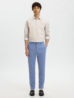Selected Slim Fit Suit Trousers, Light Blue