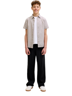 Jack & Jones Kids' Breeze Linen Blend Short Sleeve Shirt, String, String