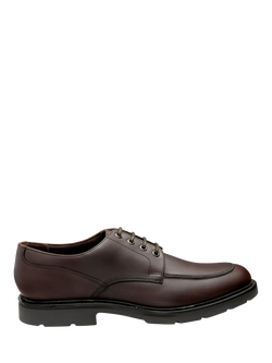 Loake Mowbury Leather Derby Shoes, Dark Brown Waxy, Dark Brown Waxy