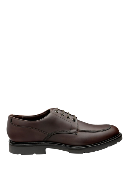 Loake Mowbury Leather Derby Shoes, Dark Brown Waxy, Dark Brown Waxy