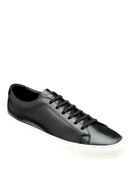 Loake Sprint Leather Trainers - view 2, Black