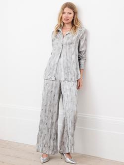 Mint Velvet Tailored Wide Leg Trousers - view 2, Grey