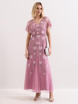 Phase Eight Priya Beaded Maxi Dress, Pale Pink, Pale Pink