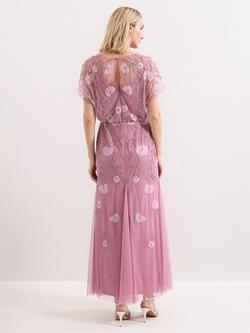 Phase Eight Priya Beaded Maxi Dress, Pale Pink - view 2, Pale Pink