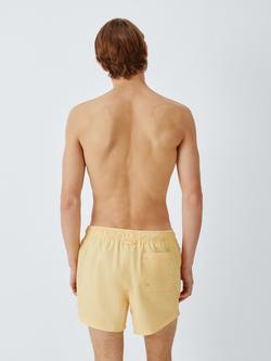 John Lewis Shorter Length Seersucker Stripe Swim Shorts, Yellow - view 2, Yellow