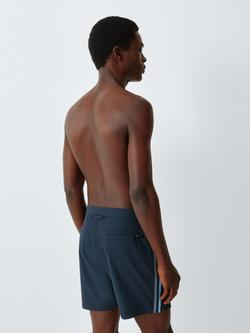 John Lewis Side Stripe Tailored Swim Shorts, Navy - view 2, Navy