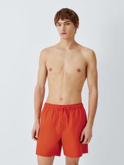 John Lewis Classic Seersucker Swim Shorts, Red Clay, Red Clay