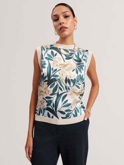 Ted Baker Aylli Floral Front Top, Ivory, Ivory