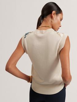 Ted Baker Aylli Floral Front Top, Ivory - view 2, Ivory